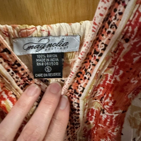 Magnolia Cream and Red High Low Sundress - Picture 2 of 2